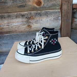 Converse Chuck Taylor All Star LIFT HI Crafted Stitching Shoes Womens‎ 5 A08731C